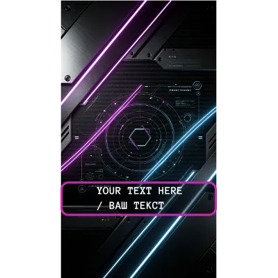 Cyberpunk Editable Template for Gadgets | Редактируемый хай-тек шаблон со слоями (Can - irongamers.ru