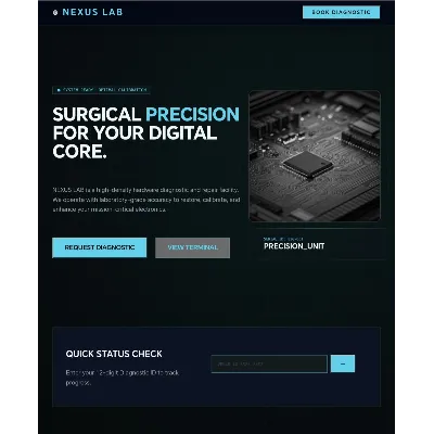 Шаблон сайта HTML/CSS NEXUS LAB Киберпанк Футуризм / Cyberpunk Futuristic Website Tem - irongamers.ru