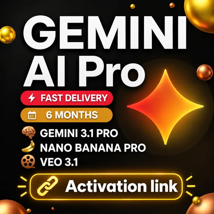 Ссылка на активацию Gemini Pro AI (6 месяцев) · Gemini 3.1, Nano Banana Pro