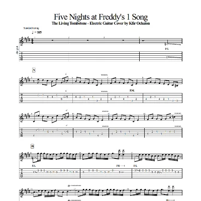 Табы Kfir Ochaion - Five Nights at Freddy's 1 Song - The Living Tombstone - irongamers.ru