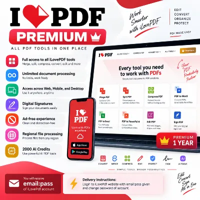iLovePDF Premium 1 Year Account Web Mobile Desktop Access - irongamers.ru