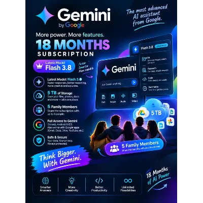 Gemini Pro —18 месяцев | Облачное хранилище 5 ТБ + Antigravity - irongamers.ru