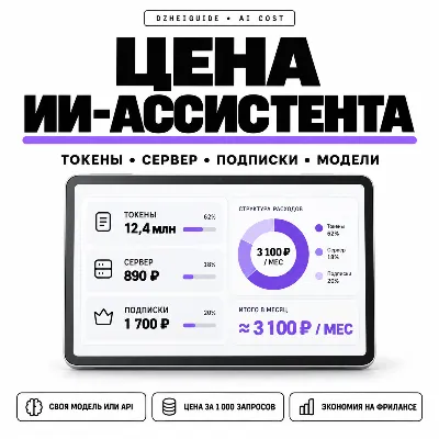 Калькулятор стоимости ИИ-ассистента: токены, сервер, подписки - By DzheiGuide - irongamers.ru