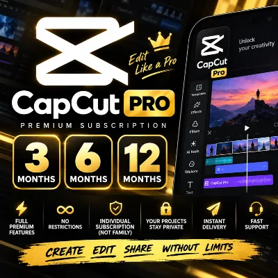 CAPCUT PRO | ИНДИВИДУАЛЬНАЯ ПОДПИСКА | 3/6/12 м - irongamers.ru
