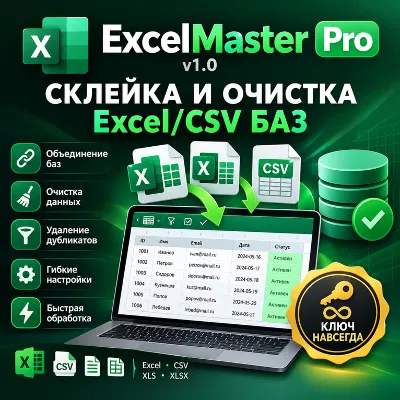 ExcelMaster Pro — склейка и очистка Excel/CSV баз. Ключ навсегда - irongamers.ru