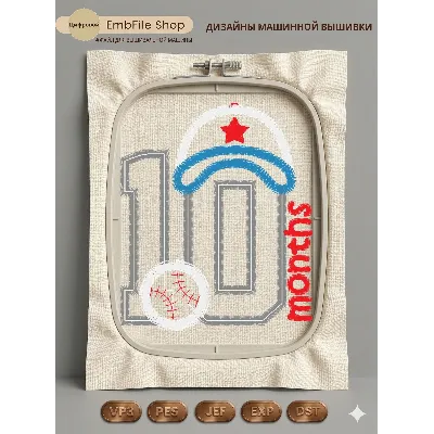Дизайн машинной вышивки "10 месяцев бейсбол" - irongamers.ru