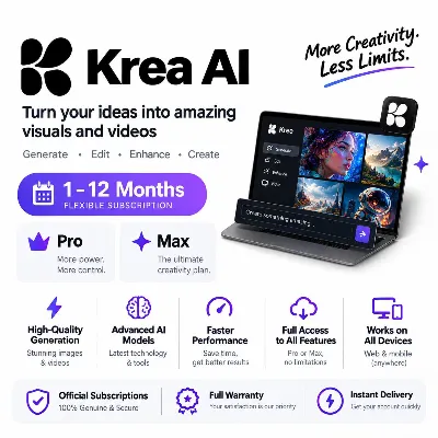 Krea AI — подписка на 1–12 месяцев (Pro/Max) / Официальная подписка / Полная гарантия - irongamers.ru