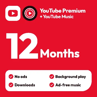 YouTube Premium + Music | 1 Year (12 Months) - Official Subscription - irongamers.ru