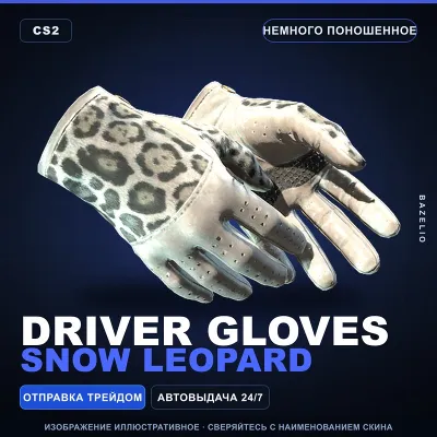 Driver Gloves | Snow Leopard | Немного поношенное · Скин Counter-Strike 2 - irongamers.ru
