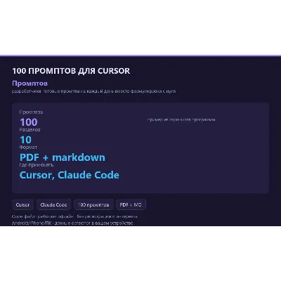 100 промптов для Cursor и Claude Code: разработка, рефакторинг, тесты - irongamers.ru
