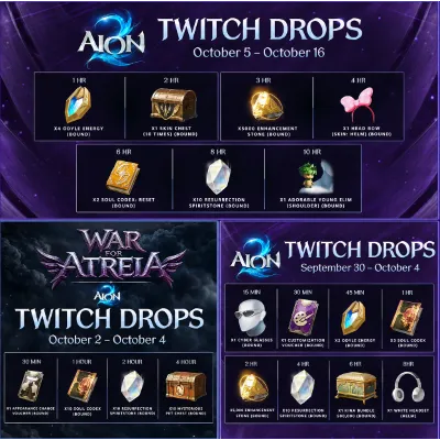 AION 2 • 19 НАГРАД • War for Atreia - Series 1 • TWITCH DROPS / ТВИЧ ДРОПСЫ • АВТО-В - irongamers.ru