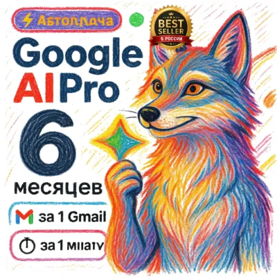 GOOGLE AI PRO  6 МЕСЯЦЕВ  На Ваш личный Google [БЕЗ ЛОГИНА И ПАРОЛЯ] | Официальная - irongamers.ru