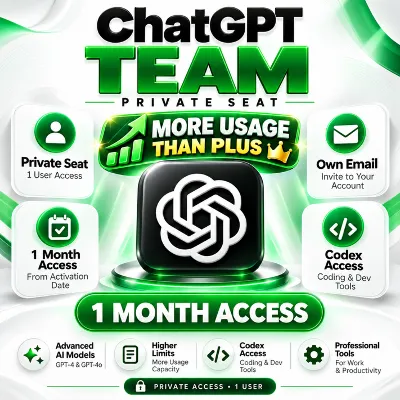 ChatGPT Team | Больше лимитов, чем Plus | Приватное место | Ваш Email | Codex - irongamers.ru