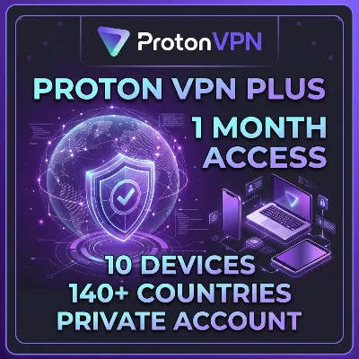 ​ Proton VPN Plus 1 Месяц 10 Устройств | Личный Аккаунт | Высокая скорость - irongamers.ru