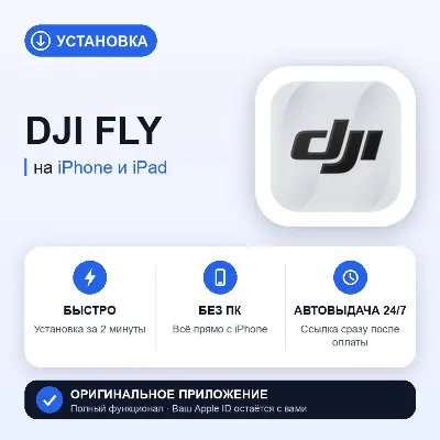 ⚡ DJI Fly на iPhone БЕЗ ПК | Автовыдача 24/7 | Установка 2 мин - irongamers.ru