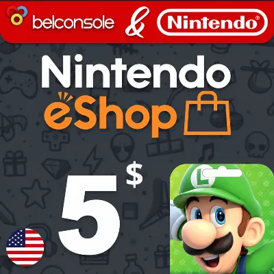 🔶Карта Nintendo 5 Долларов США Официальный ключ - irongamers.ru