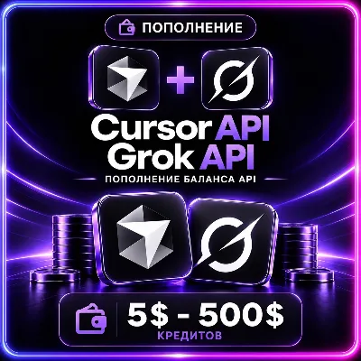 〔 API Кредиты 〕 $5 – $500 | Cursor AI | xAI Grok | Официальное пополнение Баланса
