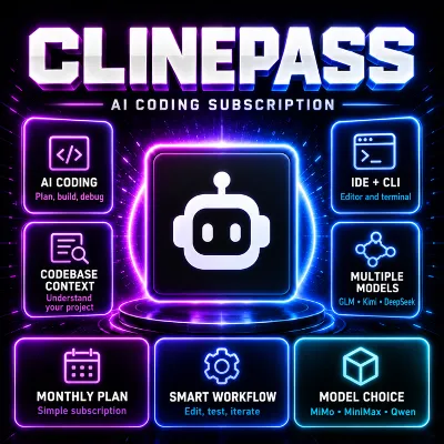 Cline.bot / Cline Pass 1 месяц – ИИ-агент и премиальные модели для кода - irongamers.ru