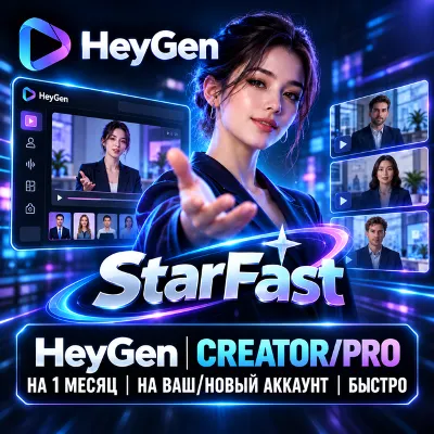 HeyGen | CREATOR/PRO НА 1 МЕСЯЦ |  НА ВАШ/НОВЫЙ АККАУНТ | БЫСТРО - irongamers.ru
