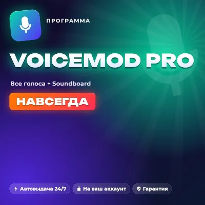 Voicemod PRO — Войсмод ПРО навсегда, автовыдача - irongamers.ru