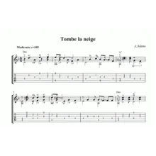 S.Adamo - Tombe la neige (S.Adamo - Falling Snow) notes