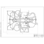 Продольный разрез турбокомпрессора ТК-30