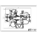 Продольный разрез турбокомпрессора ТК-38