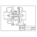 Продольный разрез турбокомпрессора ТКР 8.5