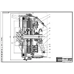 Чертеж Двухдисковое сцепление автомобиля КамАЗ