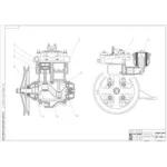 Чертеж компрессора автомобиля КАМАЗ