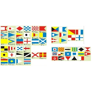 Флаги сигнальные, гюйсы (в векторе)