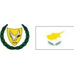 герб и флаг Кипра в векторе