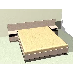 Проект кровати двуспальной. Ширина матраца 1600мм.