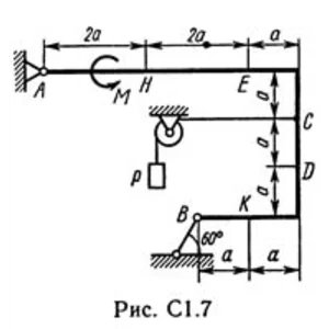 Решение С1 рисунок 7 условие 9 (вариант 79) Тарг 1989