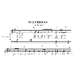 beatles yesterday (ноты для аккордеона, баяна)