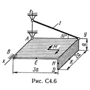 Решение задачи С4 рис 6 усл 0 (вар 60) Тарг С.М. 1989г