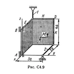 Решение задачи С4 рис 9 усл 4 (вар 94) Тарг С.М. 1989г