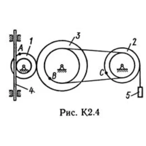 Решение задачи К2 рис 4 усл 0 (вариант 40) Тарг С.М. 89