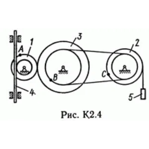 Решение задачи К2 рис 4 усл 9 (вариант 49) Тарг С.М. 89