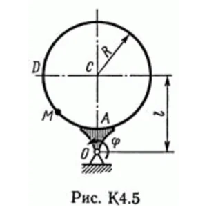 Решение задачи К4 В51 (рисунок К4.5 условие 1) Тарг 89