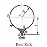 Решение задачи К4 В58 (рисунок К4.5 условие 8) Тарг 89