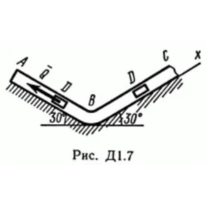 Решение Д1 В74 (рисунок Д1.7 условие 4) термех Тарг 89