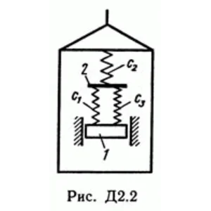 Задача Д2 В22 (рисунок 2 условие 2) теормех Тарг 1989г