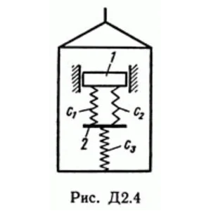 Задача Д2 В43 (рисунок 4 условие 3) теормех Тарг 1989г