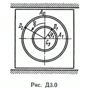 Решение Д3 В03 (рисунок 0 условие 3) термех Тарг 1989