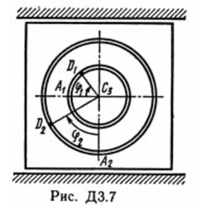 Решение Д3 В73 (рисунок 7 условие 3) термех Тарг 1989