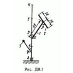 Решение задачи Д8 В16 (рис 1 усл 6) теормех Тарг 1989 г