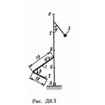 Решение задачи Д8 В36 (рис 3 усл 6) теормех Тарг 1989 г