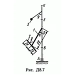 Решение задачи Д8 В77 (рис 7 усл 7) теормех Тарг 1989 г