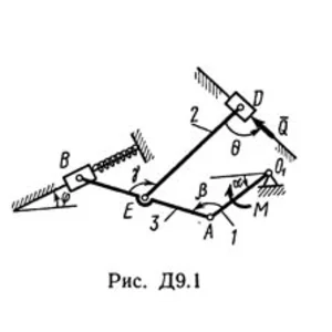 Решебник Тарг С.М. задача Д9 В11 (рис 1 усл 1) 1989 год
